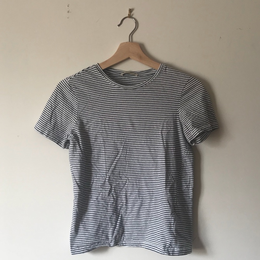 Zara White/Black Striped Tee